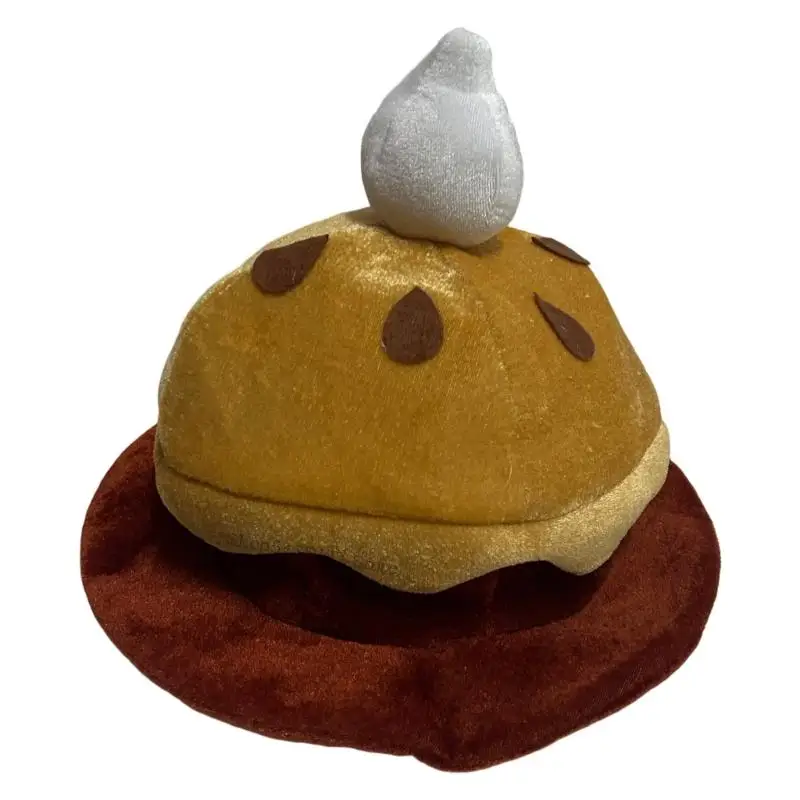 

Pumpkin Pie Hat Seasonal Cosplay Accessories Headgear For Adult Truck Cook Costume Halloween Celebration H7EF