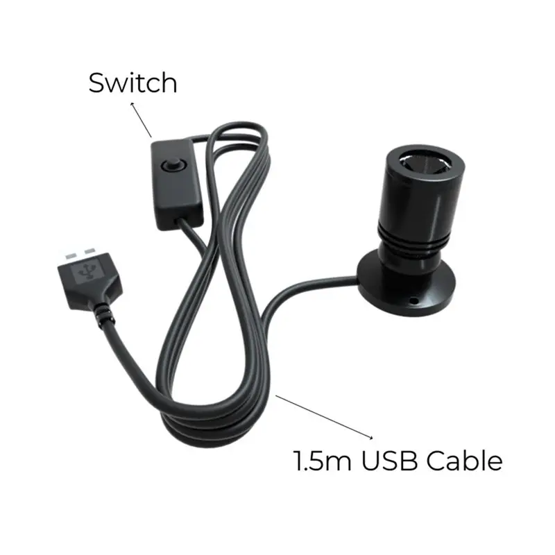 โคมไฟติดเพดานแบบติดตั้งบนพื้นผิวสำหรับตู้โชว์เครื่องประดับ พร้อมปลั๊ก USB