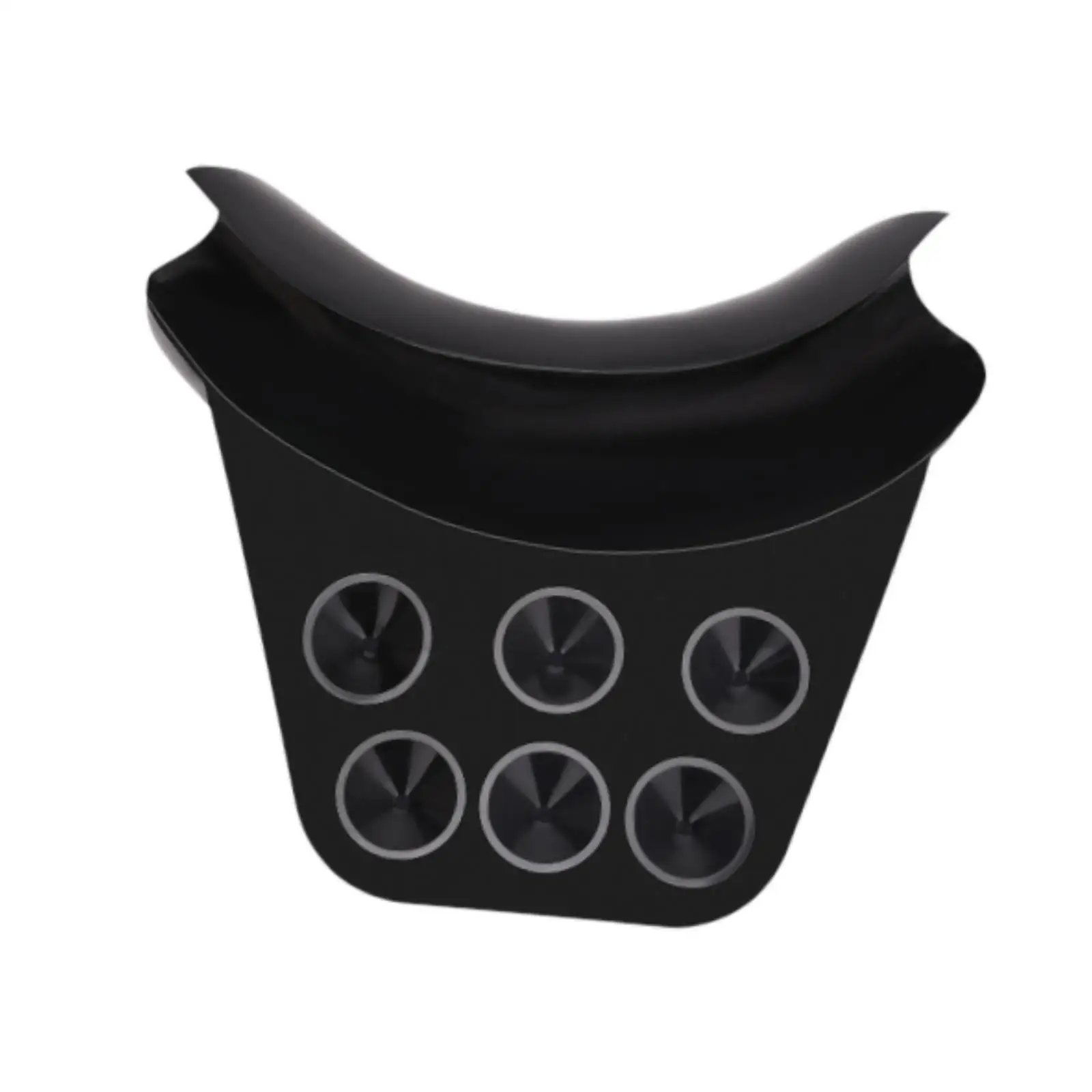 Almofada para descanso de pescoço para lavagem de cabelo, acessórios para salão de cabeleireiro, leve, portátil, preto, 15x16.5cm, silicone macio com ventosas