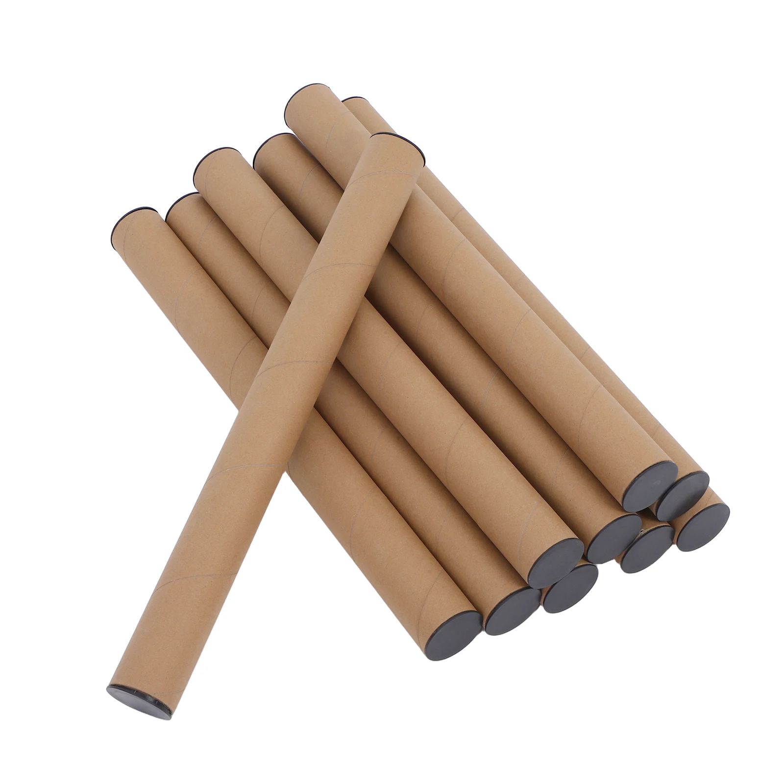 10 pcs Paper Cylinder 40x4cm Kraft Tubes for Documents Posters Artwork Blueprints Cardboard Mailers Packaging