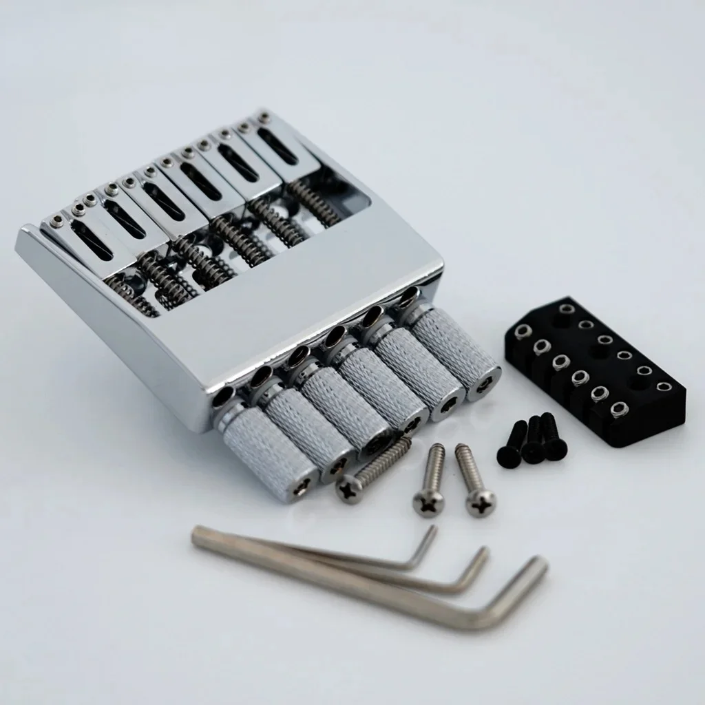 

6 String Bridge Tailpiece for Headless Guitar New Black Chrome Gold Accessories