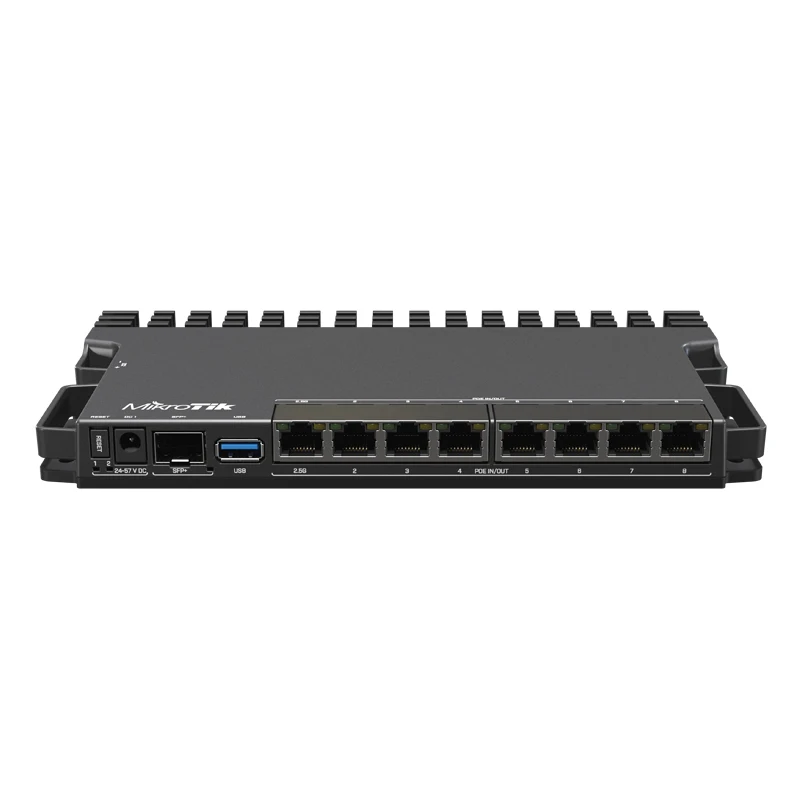 Mikrotik-RB5009UPr + S + IN Router com PoE-In, PoE-Out em todas as portas, pequenos e médios ISPs Gigabit ethernet, 2.5/10/10, sfp +