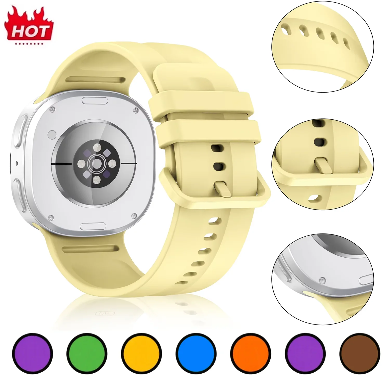 Silicone Band for Samsung Galaxy Watch 9 Strap Accessories  Rubber Bracelet for Samsung Galaxy Watch 8 40mm 44mm 8 Classic Strap