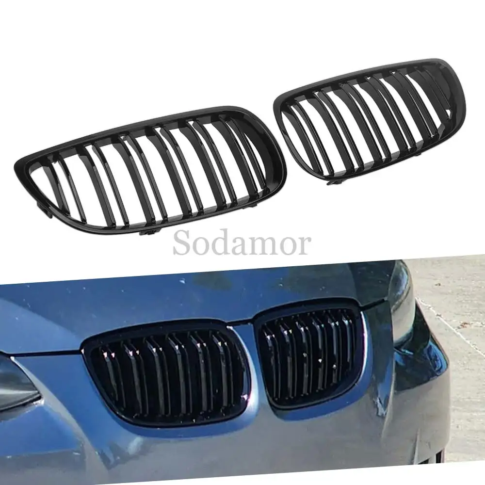 

Автомобильные аксессуары, передний бампер, почки, двойные плавники, спортивная решетка, решетка, двойные планки, черный АБС-пластик для BMW 2008-2013 M3 (E92/E93), все модели