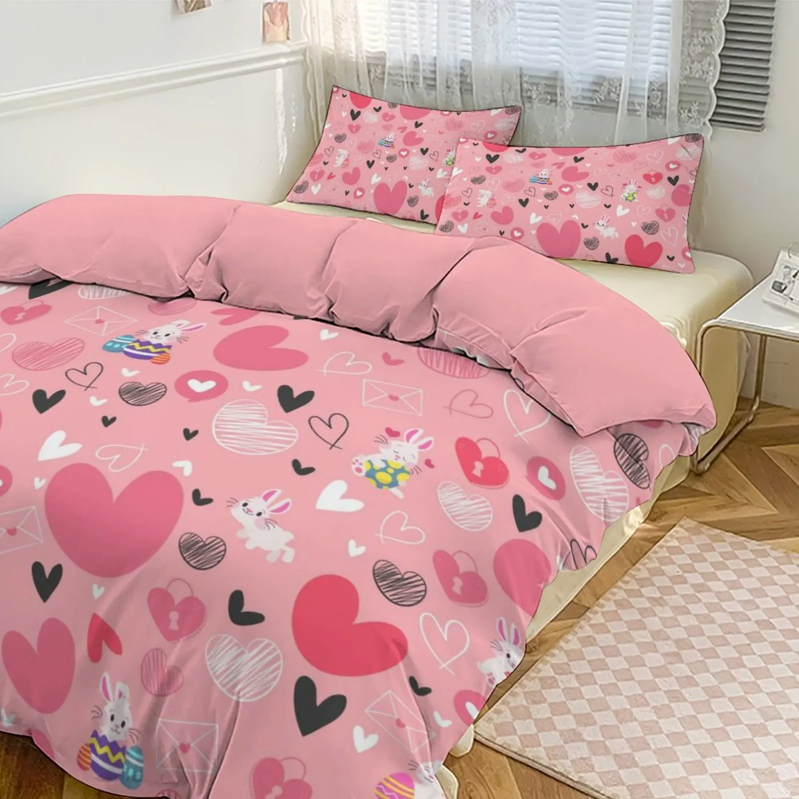 

Comfy Thickened Love - Printed Bedding Set, Duvet Cover & Pillowcases