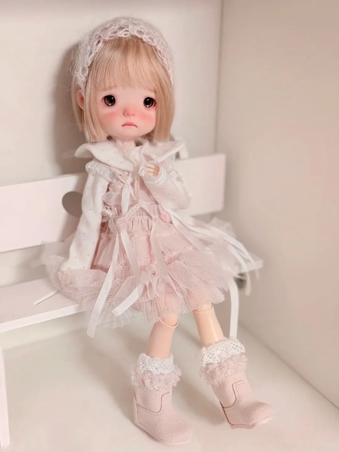 2025 New BJD sd doll 1/6 full set nude doll doudou  xiaop  Big head Resin Doll Fashion Girl Smile Spot makeup