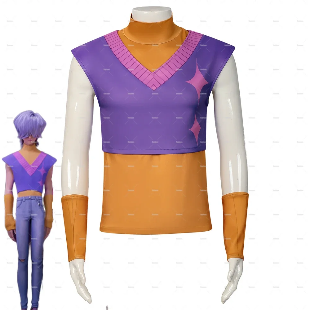 

Мальчики Дети Девочки Аниме Саджа Мальчики Тайна Косплей Костюм Фиолетовый Жилет Рукава KPOP Охотник на демонов Женщина Мужчины Хэллоуин Ролевая игра Cos