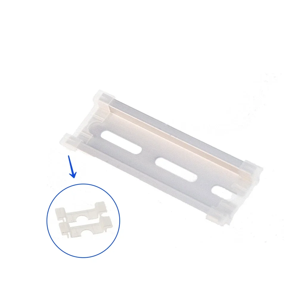 2 Pcs NS 35-HT Din Rail 7.5 Thickness End Cap Protector Clear Black For Din Rail Only End Caps