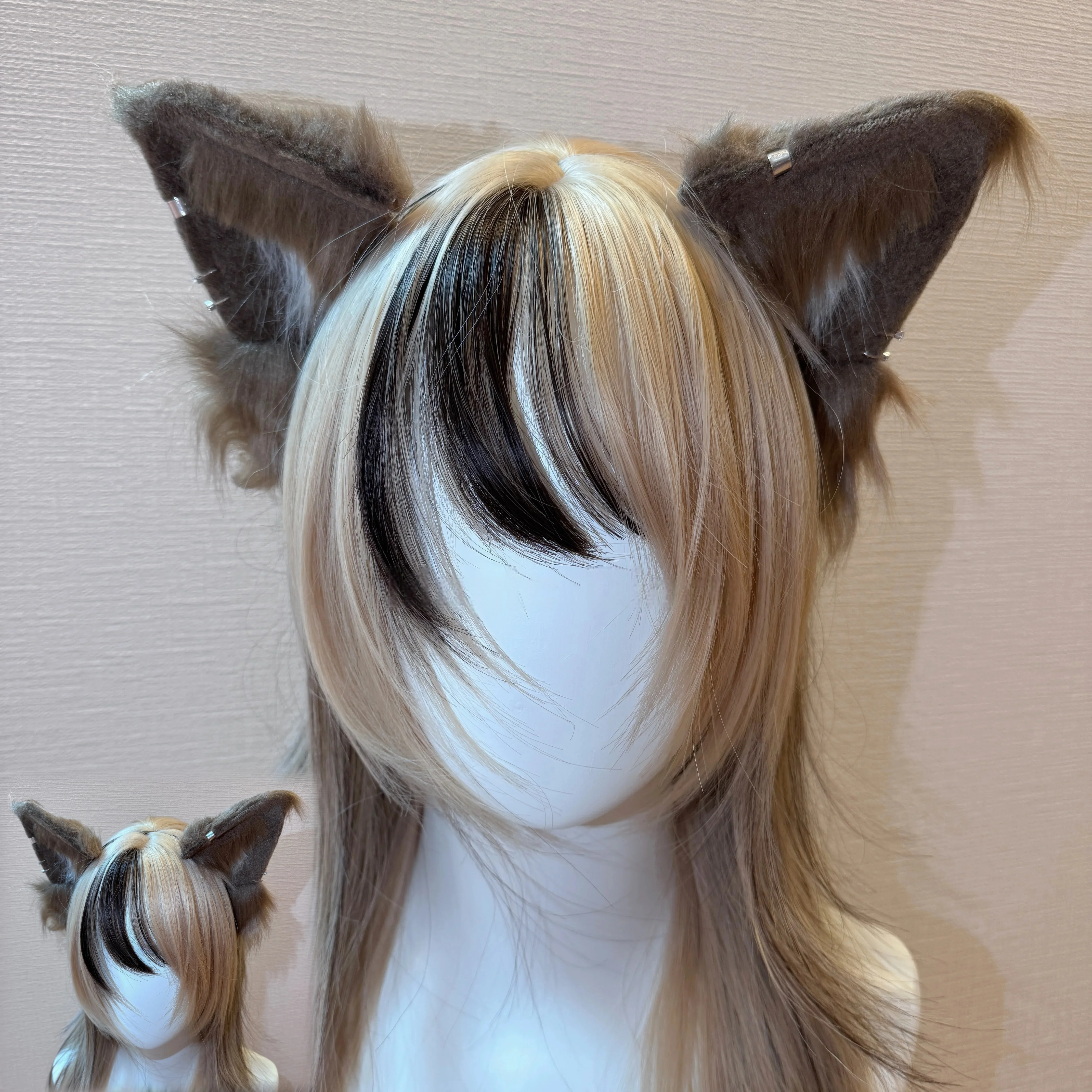 Handmade Cute Simulated Animal Ear Headband Subculture Squirrel Brown Cool Headpiece Lolita KC Cosplay Furry Accessories