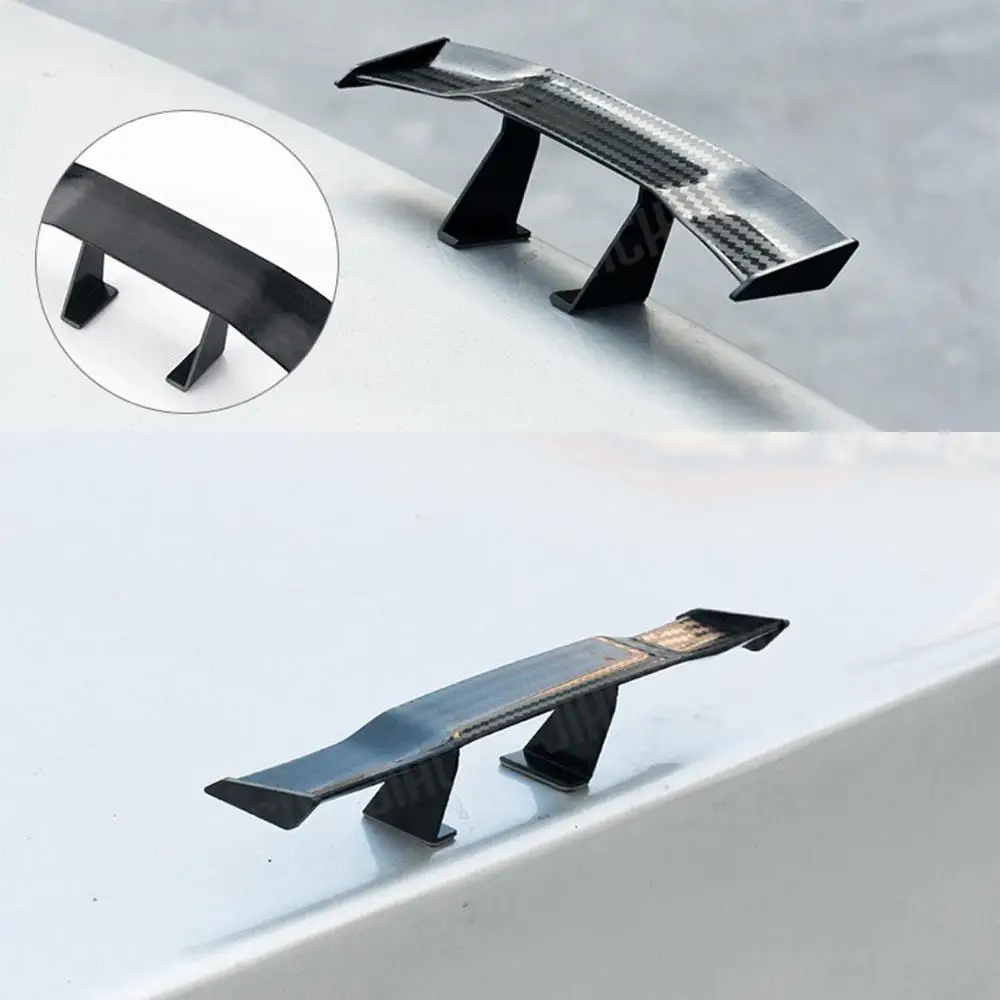 Mini alerón trasero de coche, modelo pequeño de motocicleta, Winglet Canard de cola, aspecto de carbono ABS para BMW, VW, Audi, coche Universal