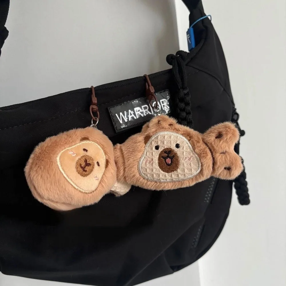 Colgante de muñeco de peluche creativo, llavero de mochila suave de dibujos animados, llavero de delfín de comida, colgante de decoración de muñeca