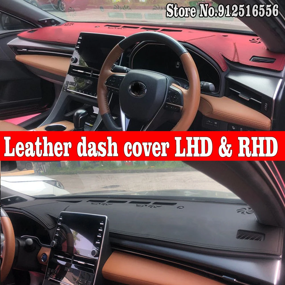 

Car Accessories Leather Dashmat Dash Mat Pad Dashboard Cover Carpets Instrument For Toyota Avalon 2019-2022 XX50 50 2020 2021