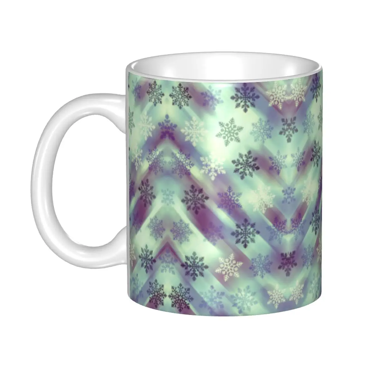 

Personalized Snowflake Coffee Mug DIY Happy Christmas Ceramic Tea Milk Cup