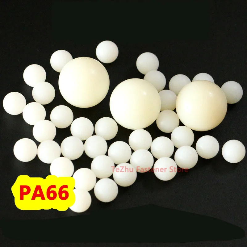 Solid Nylon Plastic Ball PA66 2/2.381/2.5/3/3.175/4/4.763/5/5.556/6/6.35/7/8/9/9.525/10/11/11.1125/12/12.7-50.8mm Precision Bead