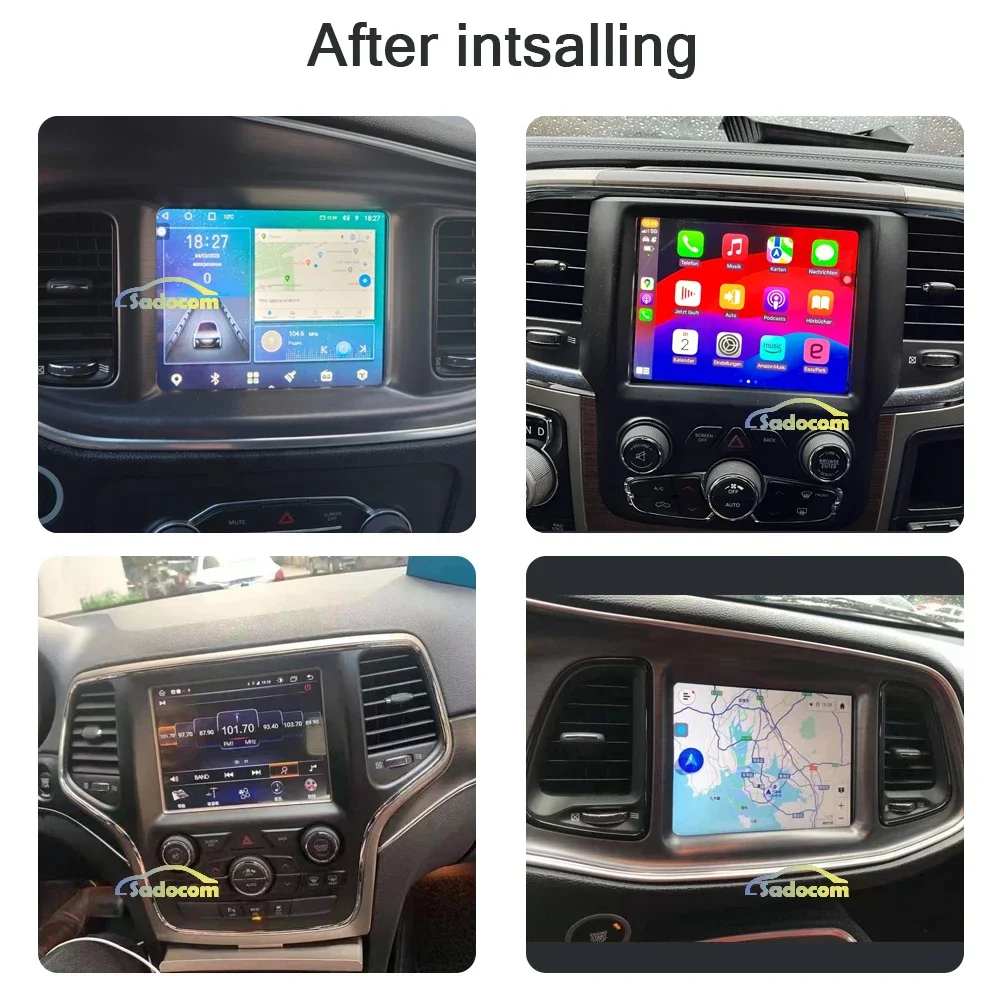 IPS Carplay Android 14 Car Radio multimedia For Dodge Challenger Charger Durango RAM 1500 2500 JEEP Grand Cherokee stereo GPS