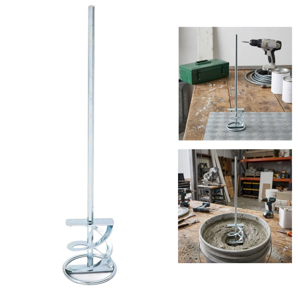 1pc Efficient Metal Mixing Paddle Cement Mixer With Drill Bits Stainless Steel Power Blender 250mmx8mm 50mm Impeller