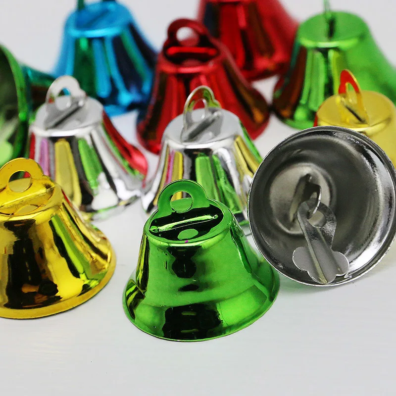 

(20pcs Pack) 25mm Colorful Opening Bell Horn Pendants Bell Wind Chimes for Wedding Christmas Handicraft