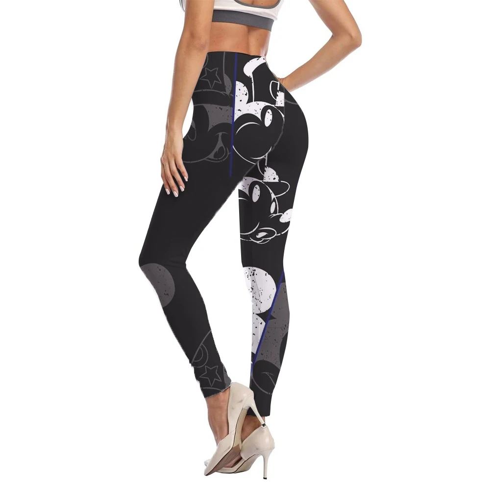 Women Gym Leggings Disney Mickey Mouse Minnie print Mujer Push Up Booty Pants Scrunch Sports Fitness High Waist Workout Yoga