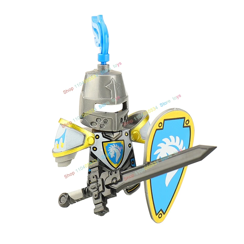 VP23 VP125 Middeleeuwse Fire Dragon Ridders Zwaard Speer Schilden Accessoires Montage Bouwstenen Modellen Action Figure Speelgoed Geschenken