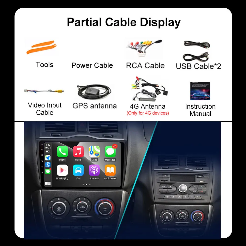 Car Radio Carplay For LADA Granta Cross 2018 - 2019 Navigation GPS Android 16 Auto Screen Video Stereo 4G Wifi Bluetooth SWC