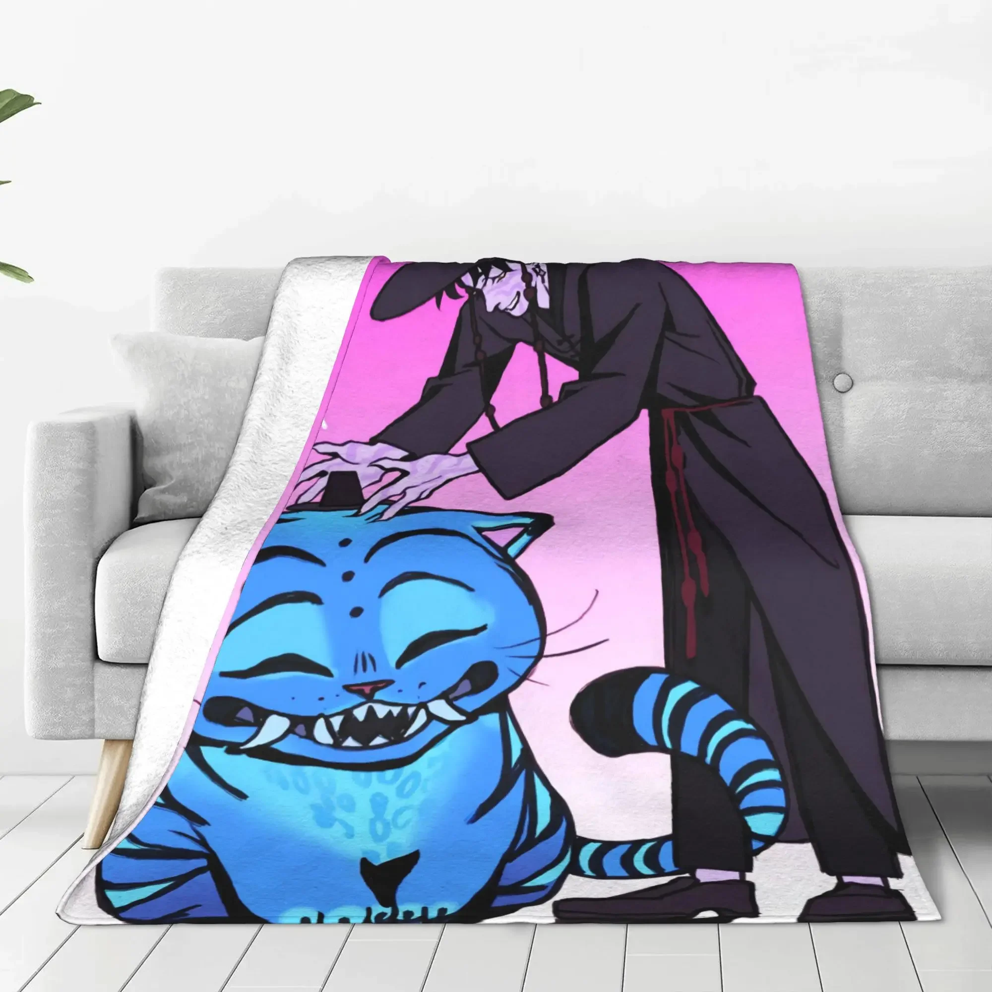 

Super Soft Flannel Throw Blanket for Bedroom Bedspread Tiger Jinu Demon Hunters Kpop Theme Warm Picnic Blanket for Kids and Adu