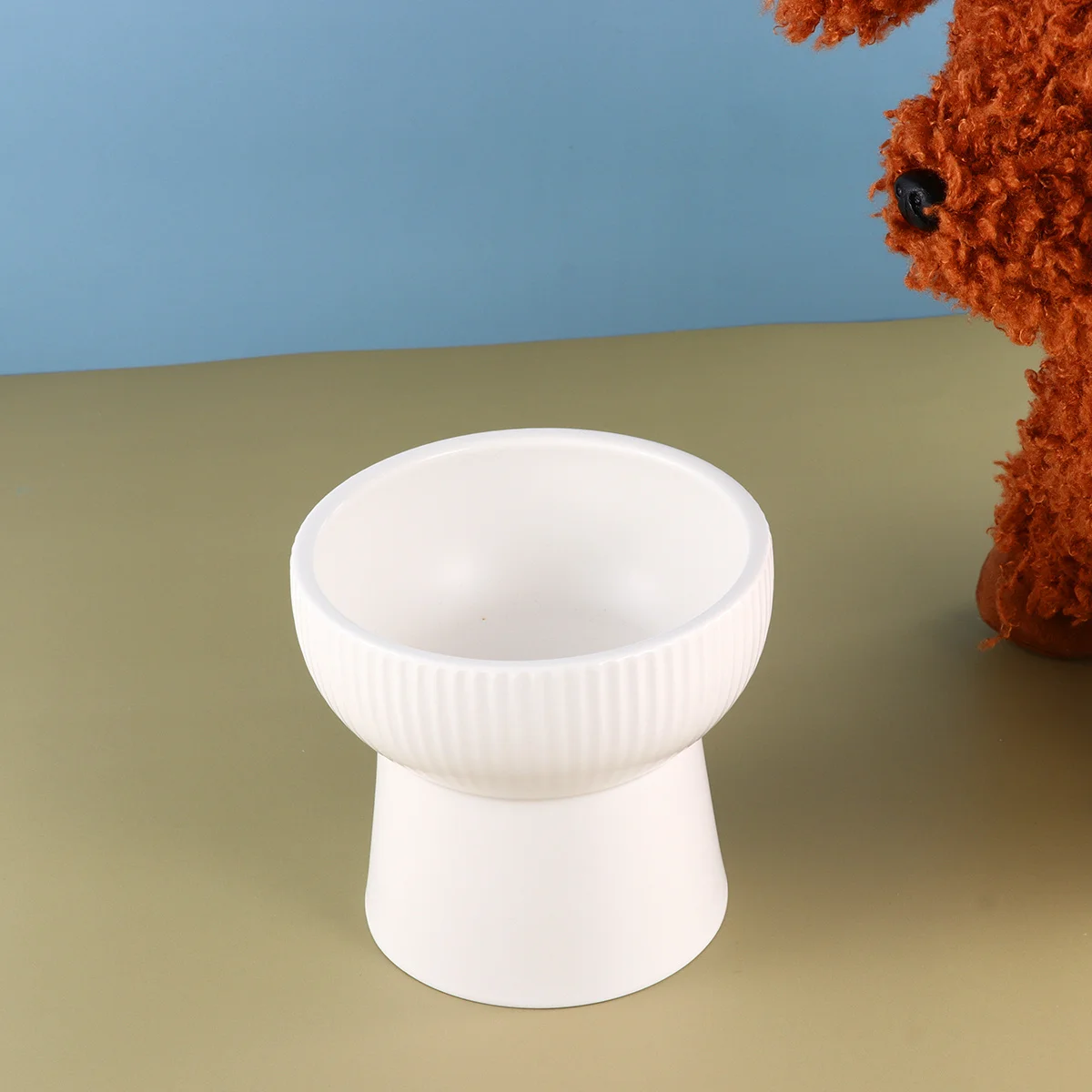 

1Pcs Pet Ceramic High Feet Feeding Bowl Creative Food Dish Cat Dog Eating Basin Food Feeder Water Container Pet Feeder