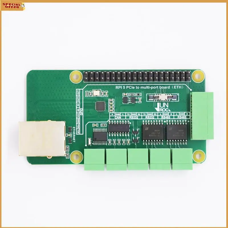 

A69Z для Raspberry Pi 5 Pcie к RJ45 Gigabit Ethernet-адаптеру Плата Pcie к Gigabit ETH для Raspberry Pi 5 Plug And Play
