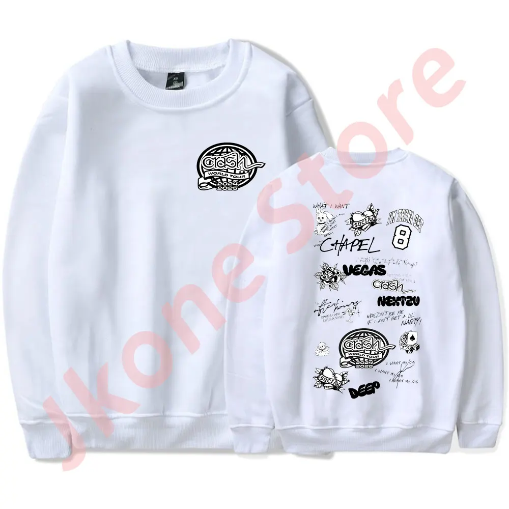 

Kehlani Tracklist Crewneck Sweatshirts 2024 Crash World Tour Merch Unisex Fashion Casual HipHop Long Sleeve