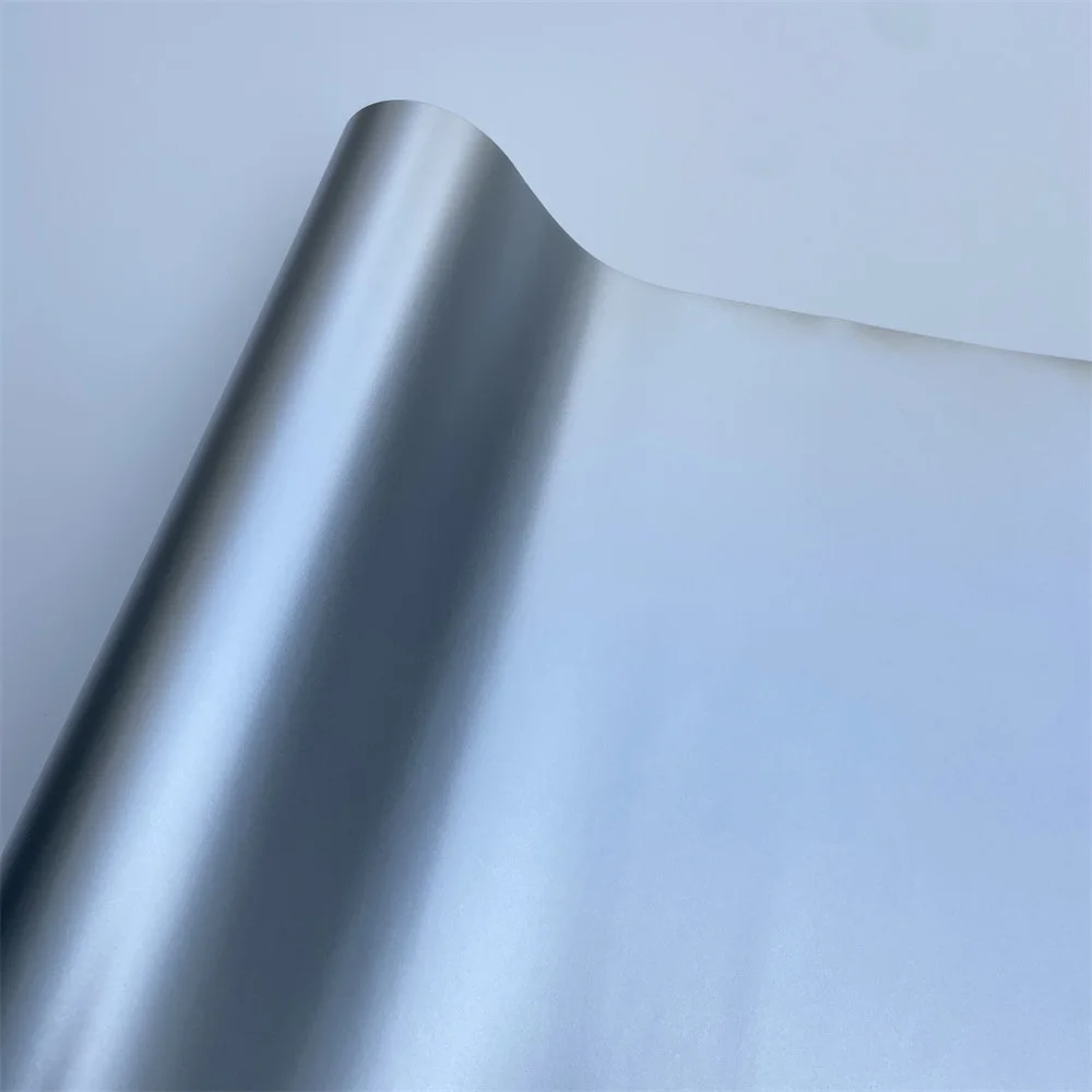 Air-Release Silber Matt Chrom Metallic Vinyl Wrap Film Selbstklebende Aufkleber Autoverpackung