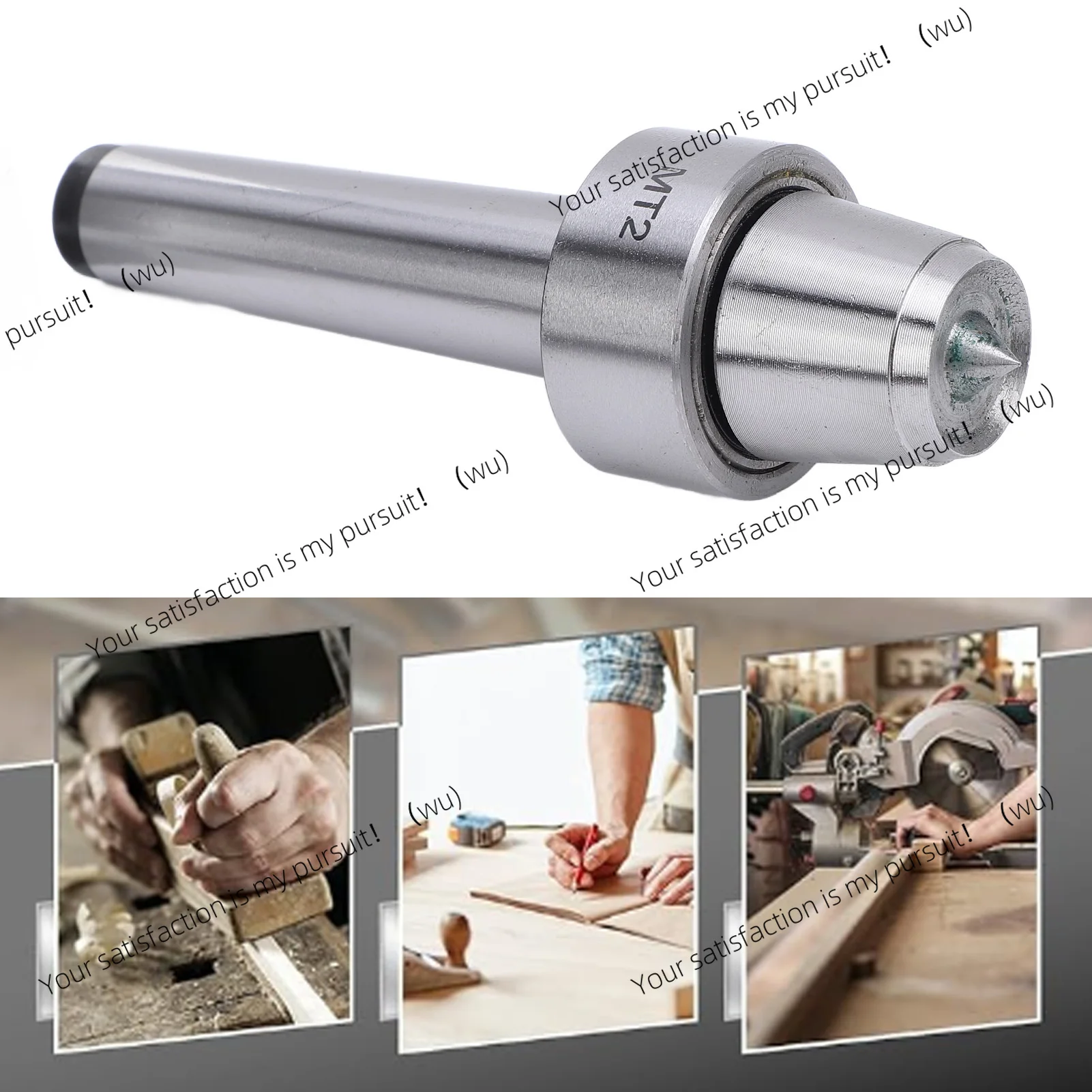 MT2 Live Tailstock Center Cup and Point Tip Stainless Steel Wood Turning Lathe Live Center Cup for Woodworking Metalworking Tool