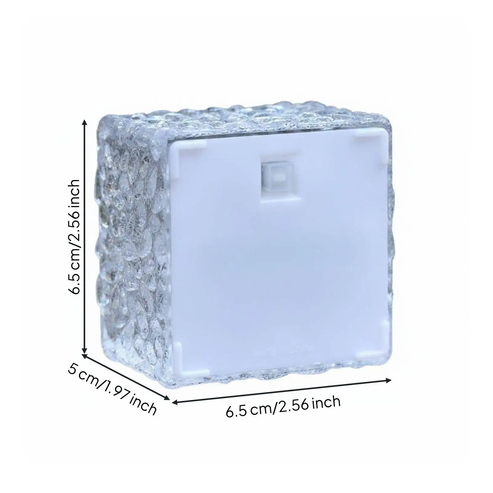 Garden Solar Light Waterproof Ice Brick Design Outdoor LED Pathway Lamp for Borders Patios and Walkways