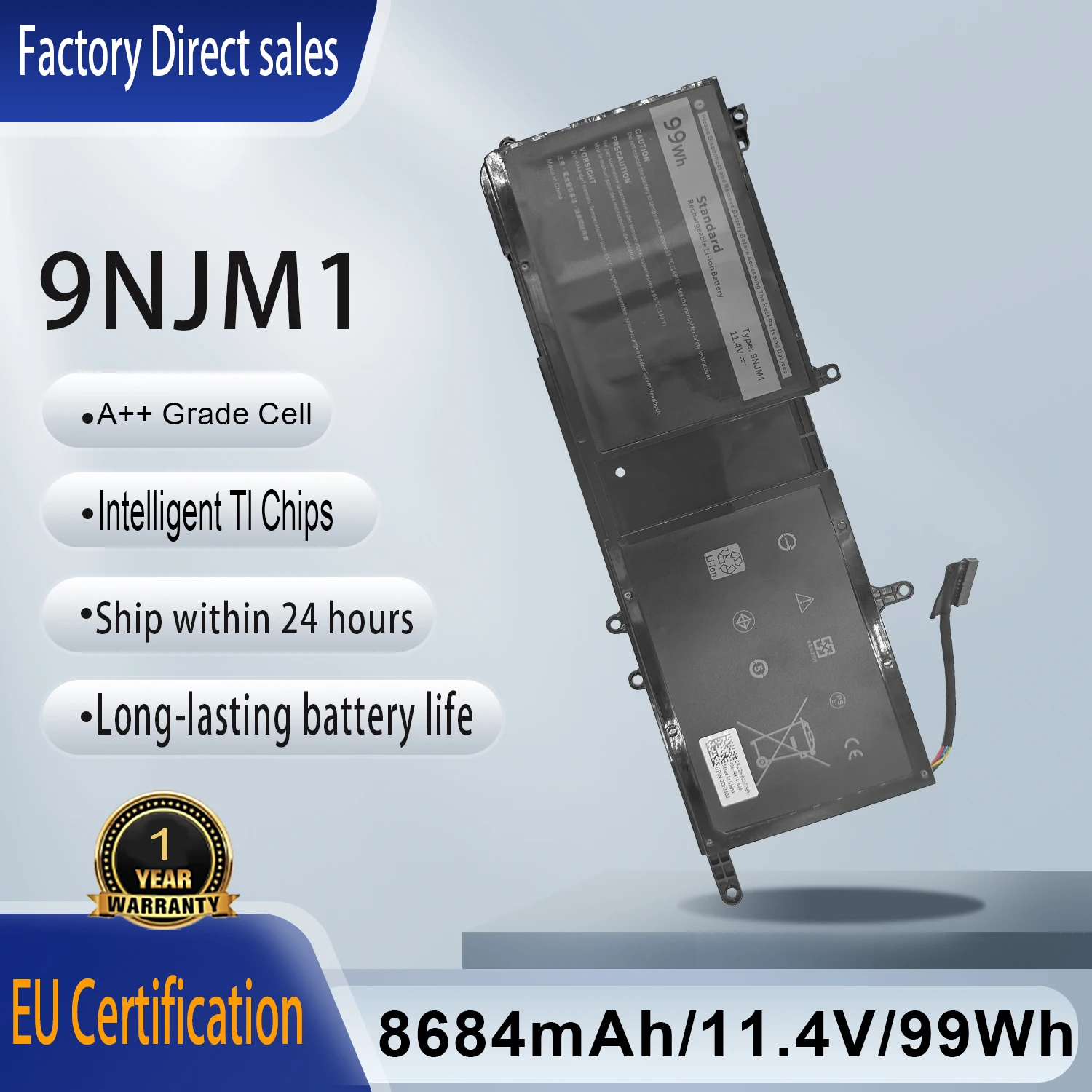 

9NJM1 Аккумулятор для ноутбука Dell Alienware 15 R3 R4 17 R4 R5 серии P31E P69F P31E001 P31E002 P69F001 P69F002 44T2R HF250 MG2YH