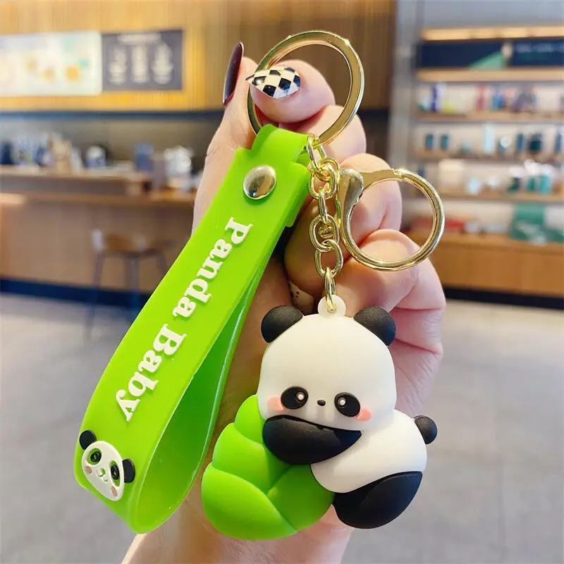 Panda Keychain Cute Doll Cartoon Pendant Keychain Schoolbag Gift Ornament Gift