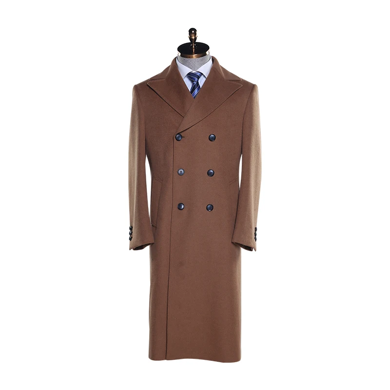 Professional supplier latest design men long coat long trench fabric wool coat for men