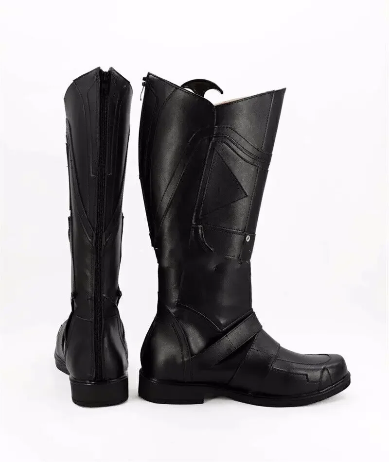 Zapatos de Cosplay de Anime x-men Wolverine, Botas Largas negras, accesorios de disfraz para fiesta de Halloween, hechos a medida