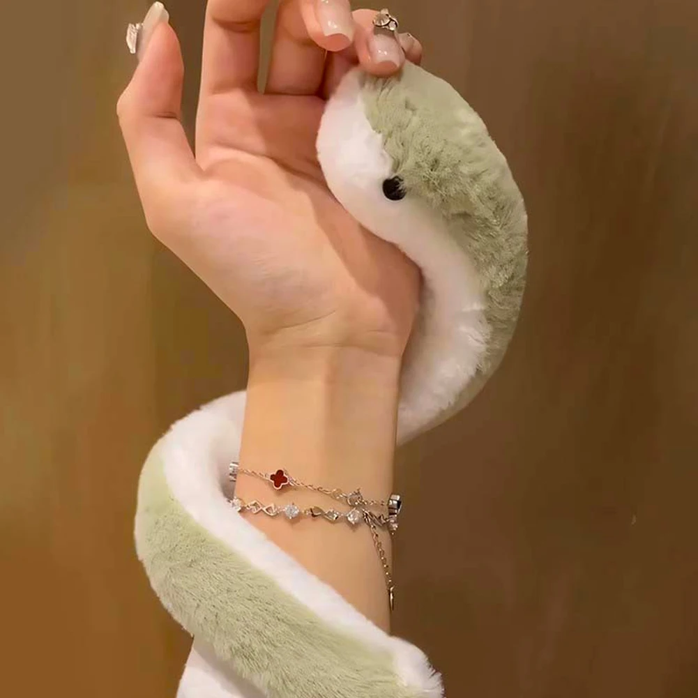 2025 Year of The Snake Plush Toy New Creative Mascot Doll 20cm/40Cm Bendable Plush Toy Kids New Year Gift