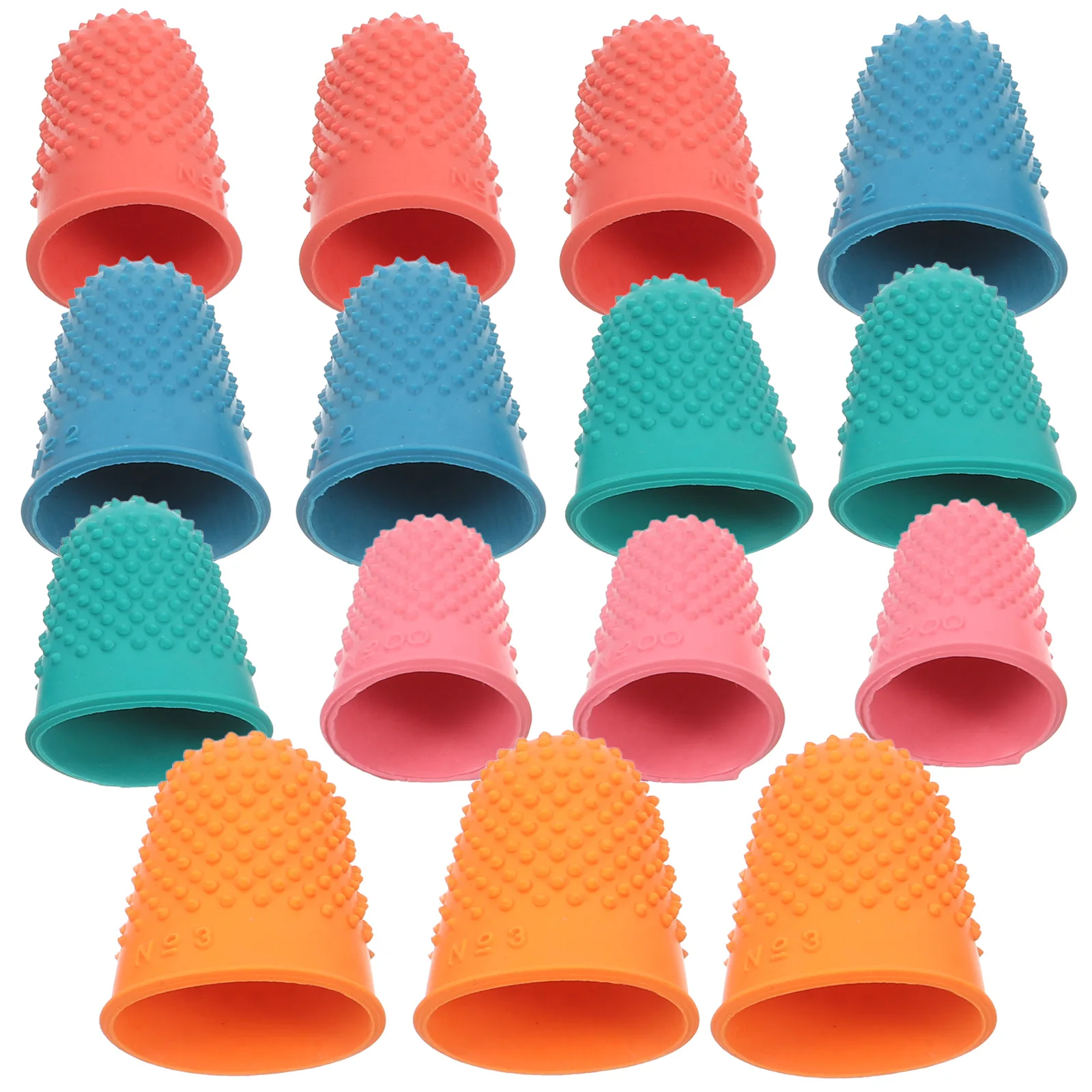 

15 Pcs Rubber Fingertip Protective Cover Baseball Bowling Electrician Gloves Office