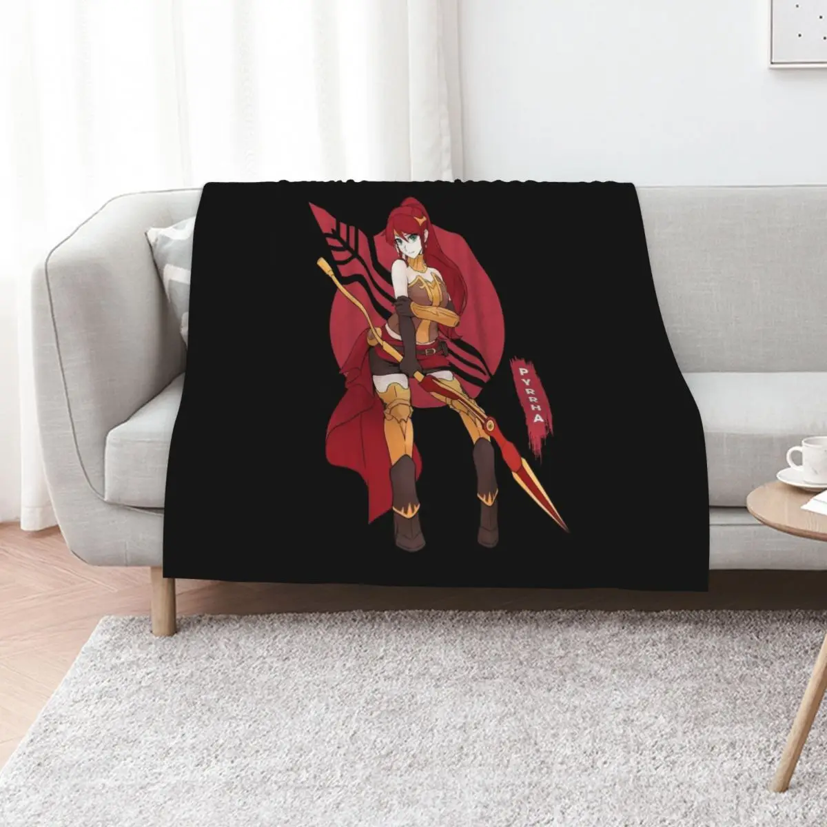 

Pyrrha Nikos anime girl pretty Throw Blanket Shaggy Luxury St Sofa Throw decorative Blankets
