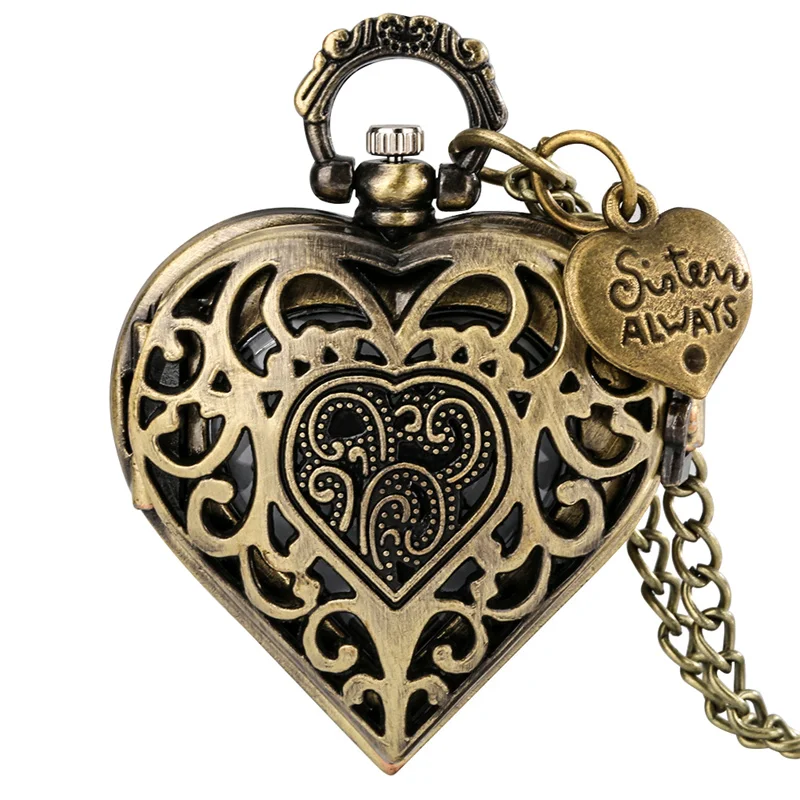 relogio-de-bolso-antigo-em-forma-de-coracao-com-design-oco-em-bronze-com-pingente-de-colar-'irmas-sempre-amigas-para-sempre'