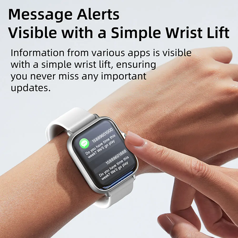 Ultra-Low Power Chip Smartwatch for Andorid/IOS Bluetooth Call Music Control Sports Voice Assistant Metal Body Christmas Gifts