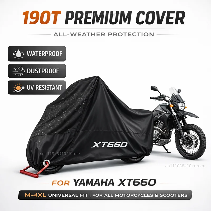 

FOR YAMAHA XT660 X R Z XT660X XT660R XT660Z 2004-2020 190T Motorcycle Cover Waterproof Dustproof UV Protection All Season
