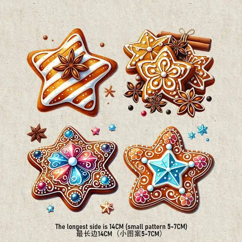 Cartoon starfish peacock bow Iron Transfer Sticker Diy A-Level Washable Heat Press Printed  Accessories children Clothing Patch view 6