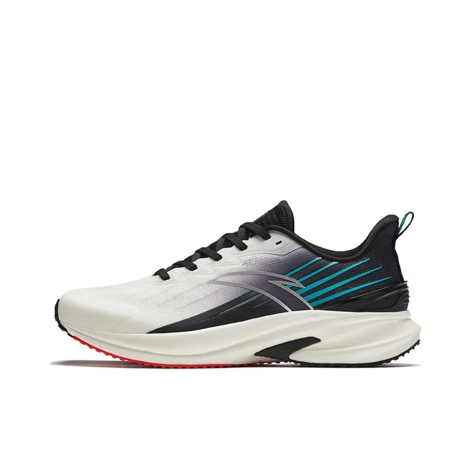 

Anta Running Collection Slip Resistant Abrasion Resistant Low top Running Shoes Men's White Black Cyan 112425585-3