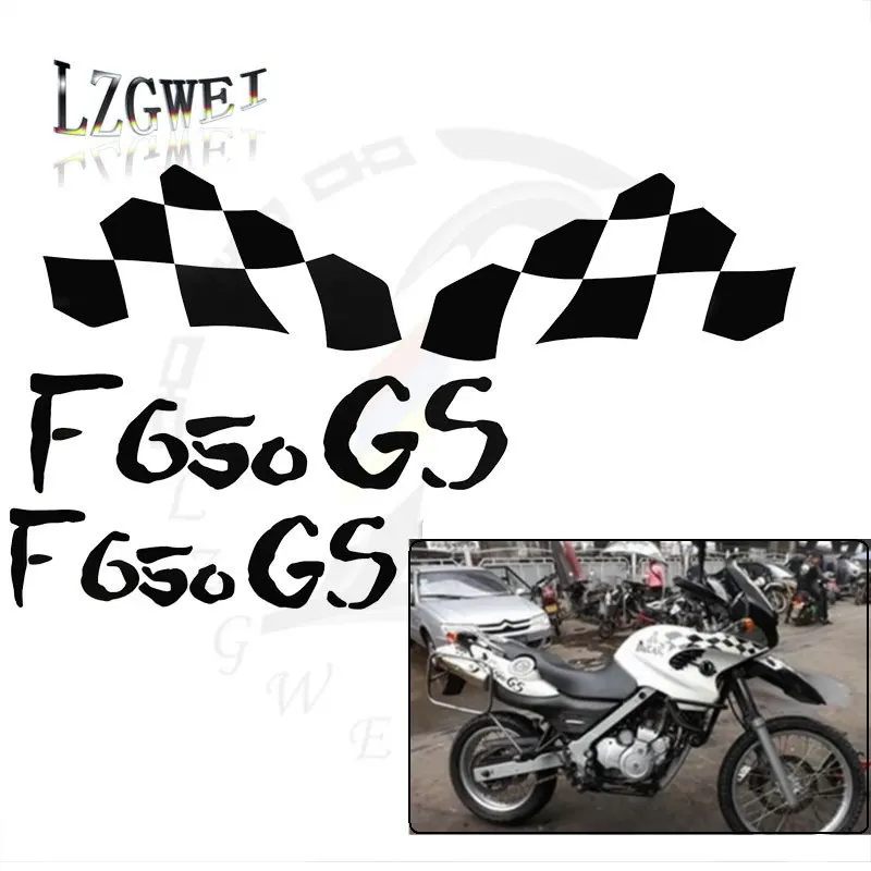 Pegatinas completas negras para motocicleta, Kit gráfico de pegatinas para tanque de combustible para BMW F650GS F 650 GS F650, calcomanías para