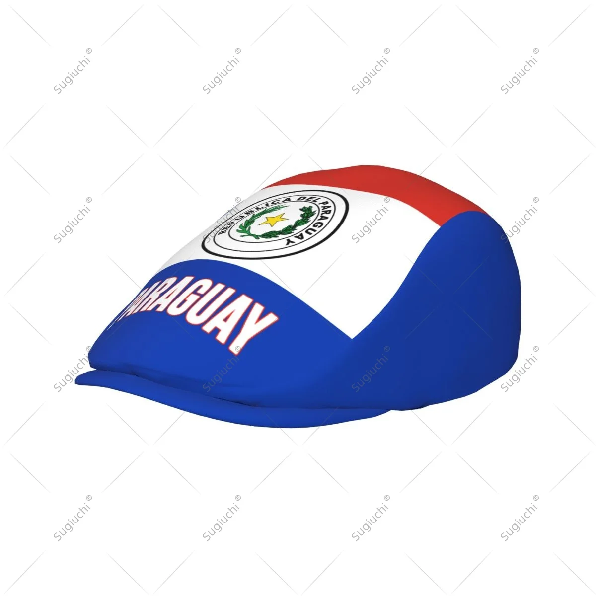 Forward cap Paraguay Flag Men Women Flat Newsboy Driving Hat Cap Short Brim for Driving Daily visors hat