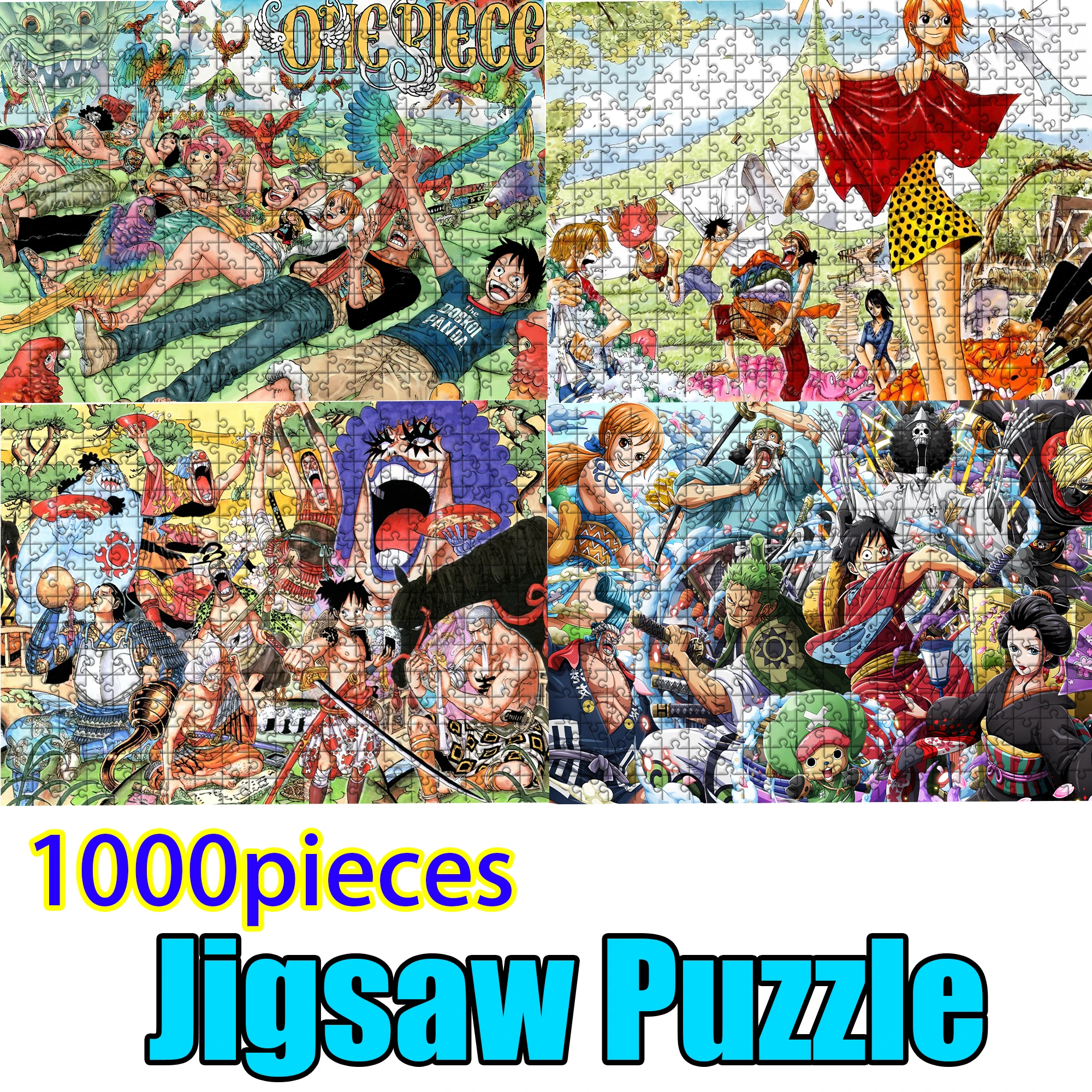 

One Piece Luffy & Crew 1000Pcs Wooden Puzzle, Great Gift for Adult Anime Lovers