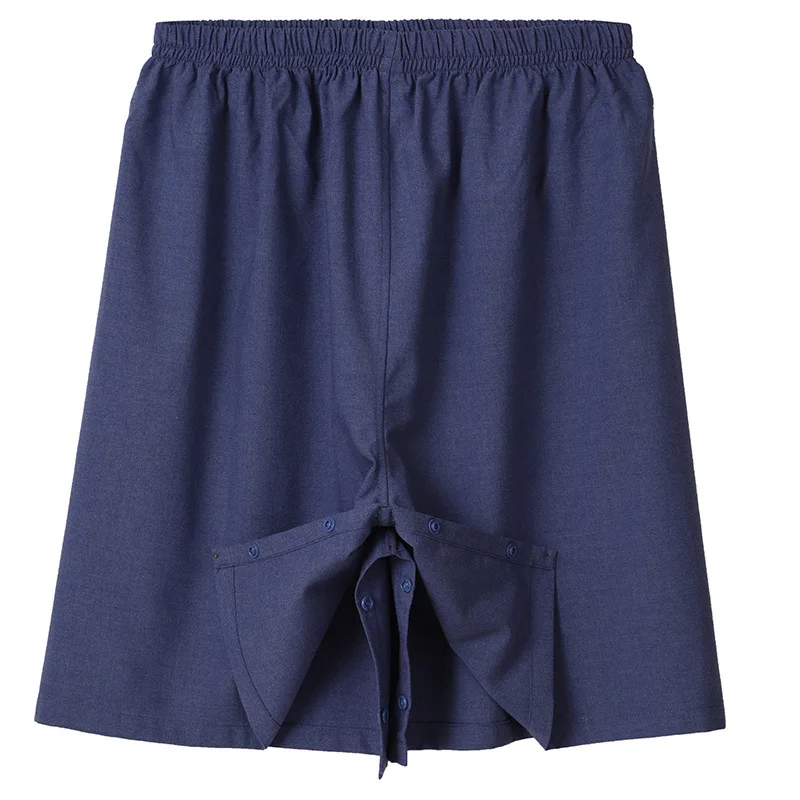 Men's Hidden Button Breathable Bath Shorts Skirts Loosed Fit Shower SPA Casual Pants Male Outdoor Easy Sexy Beach 8XL Mini Pants