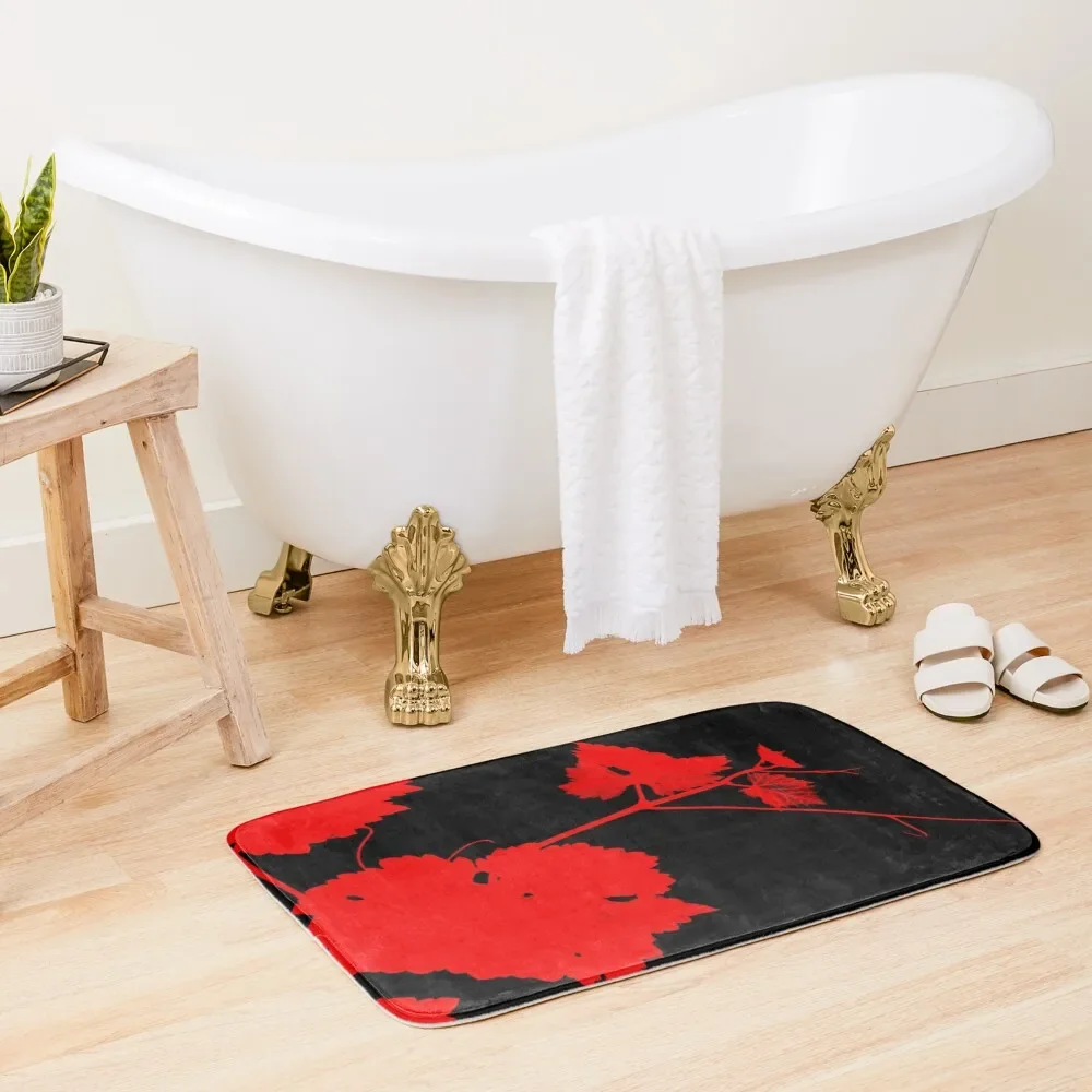 

Red vine leaves Bath Mat Rug Foot Living Room Rug Bathroom Accessories Sets Luxury Mat