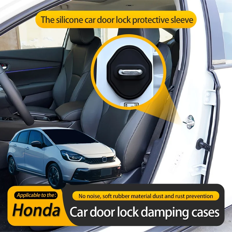 Автомобильный силиконовый дверной замок, защитный колпачок, наклейки, аксессуары для Honda Jazz FIT HR-V Civic Typer, автоаксессуары Автомобильный силиконовый дверной замок, защитный колпачок, наклейки, аксессуары для Honda Jazz FIT HR-V Civic Typer, автоаксессуары