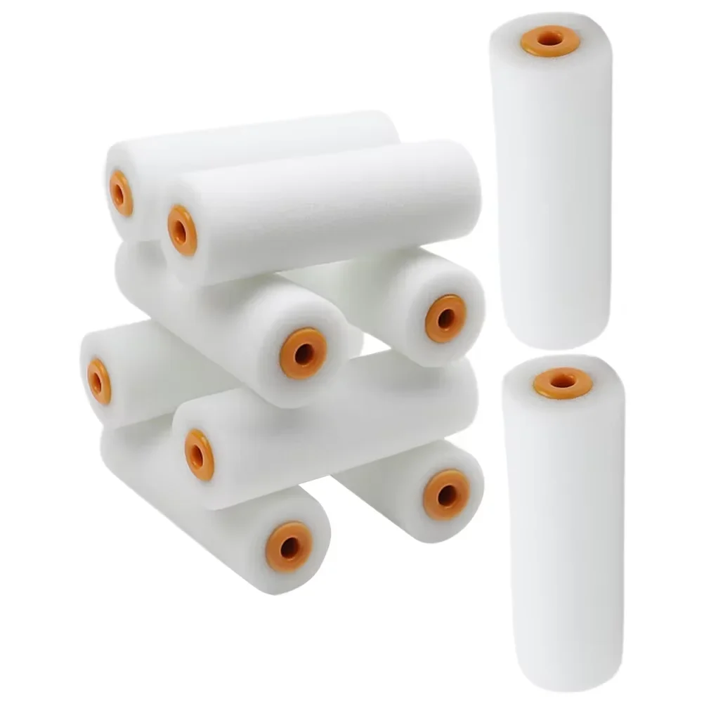 

10 pcs Sponge Paint Roller Small Mini White Durable Foam Paint Roller Covers Replacement Paint Roller Nap Art Sets Painting